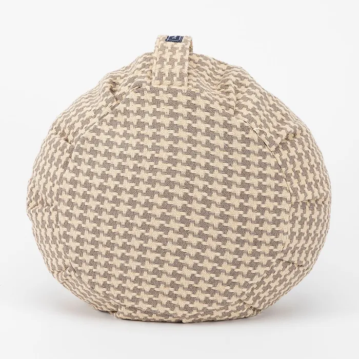 Houndstooth Beige Buckwheat Hull Zafu COVER ONLY DharmaCrafts Earrings