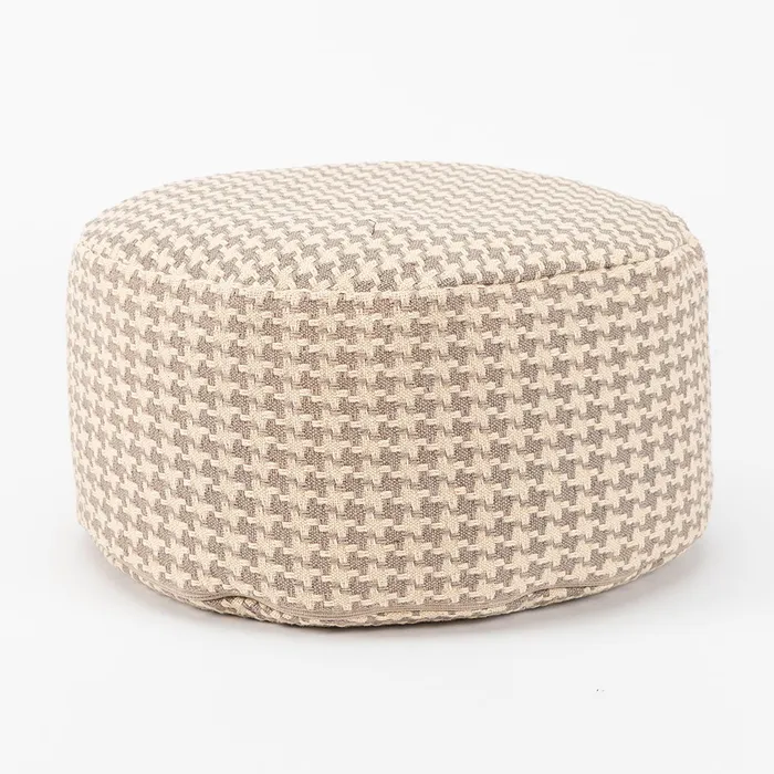 Houndstooth Beige Buckwheat Hull Zafu COVER ONLY DharmaCrafts Earrings