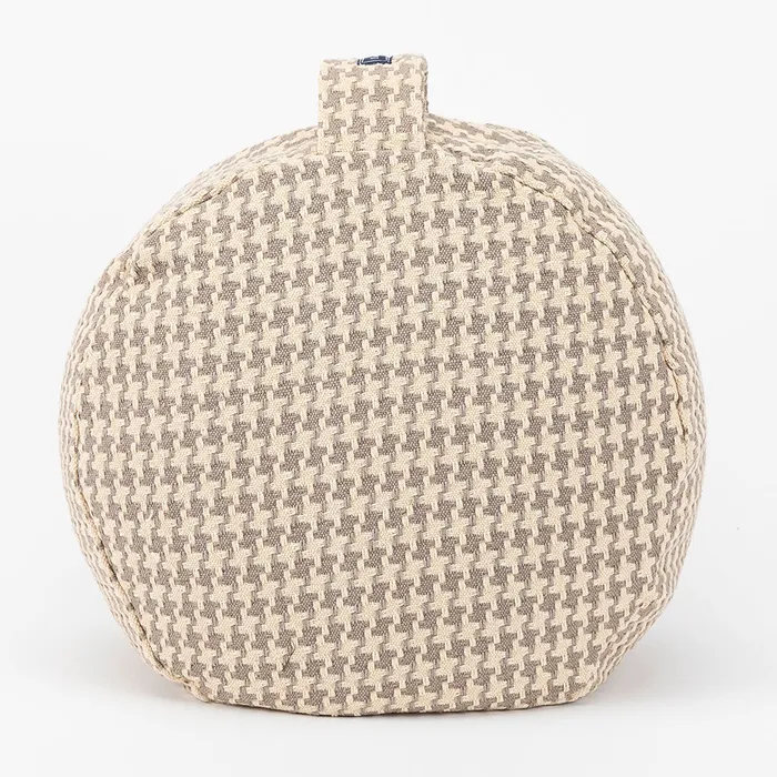 Houndstooth Beige Buckwheat Hull Zafu COVER ONLY DharmaCrafts Earrings
