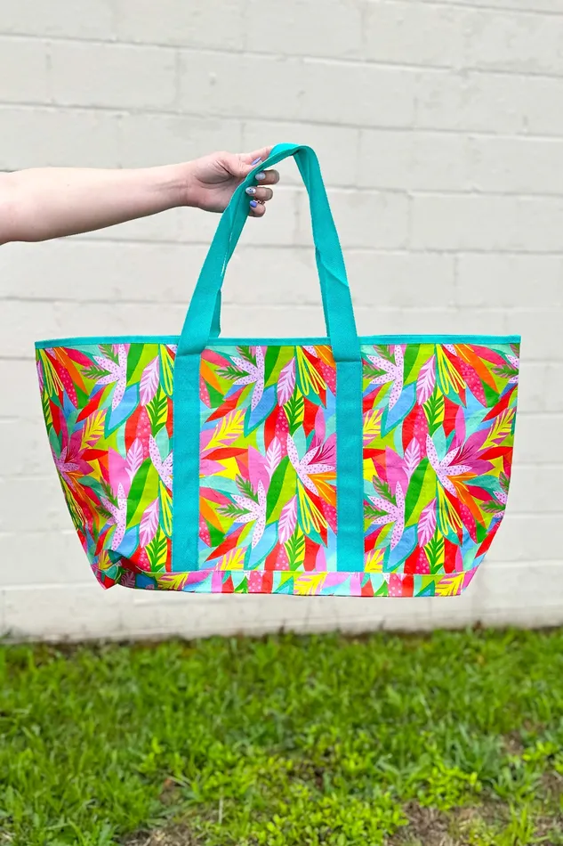 Huge Open Tote Get Tropical Mary Square Rings