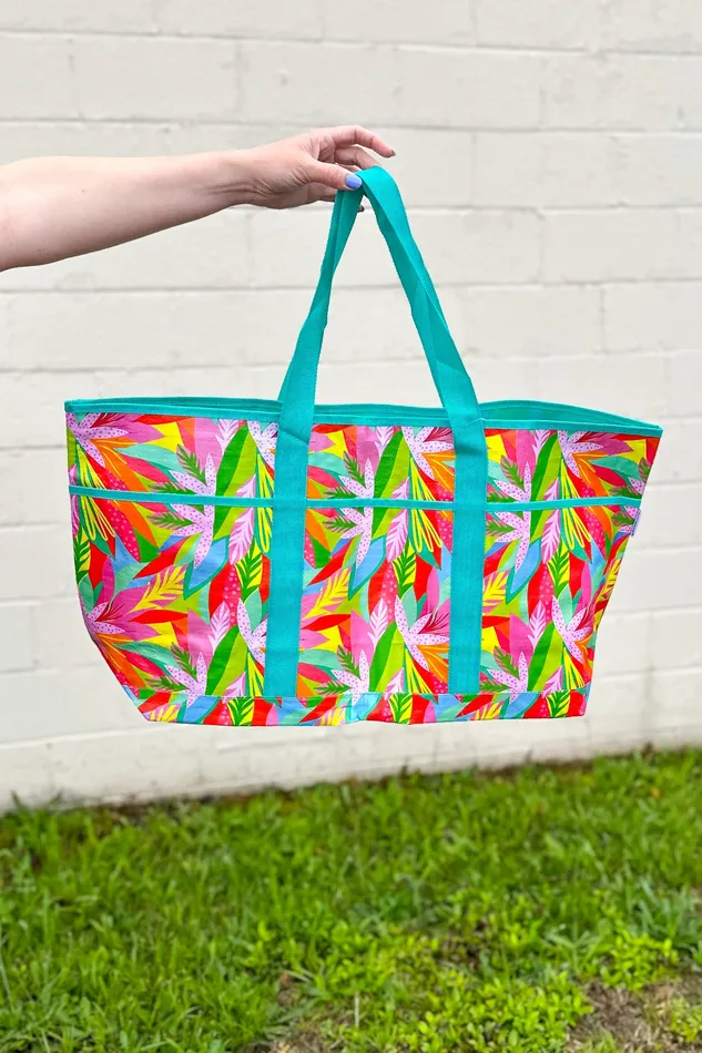 Huge Open Tote Get Tropical Mary Square Rings
