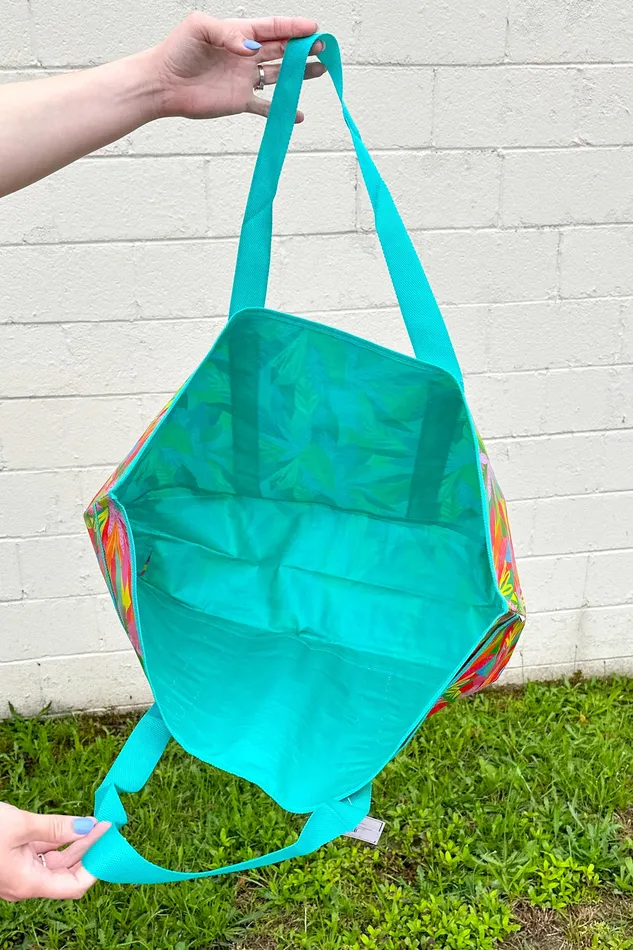 Huge Open Tote Get Tropical Mary Square Rings