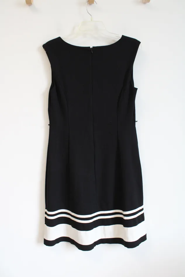 International Concepts Rings International Concepts Black White Knit Sleeveless Dress M
