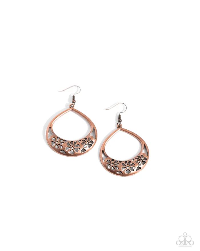 Island Ambrosia Copper Paparazzi Accessories Earrings