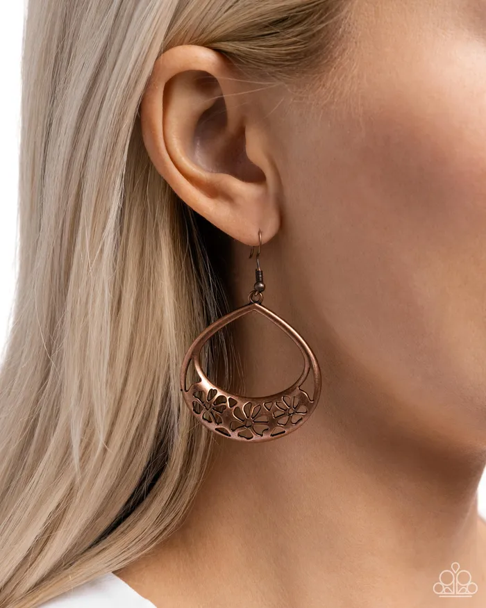 Island Ambrosia Copper Paparazzi Accessories Earrings
