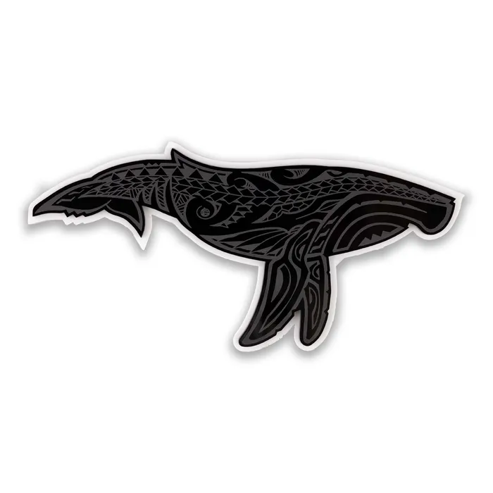 ISLANDSILVER Rings Island Silver Humpback 3D Car Decal Black White