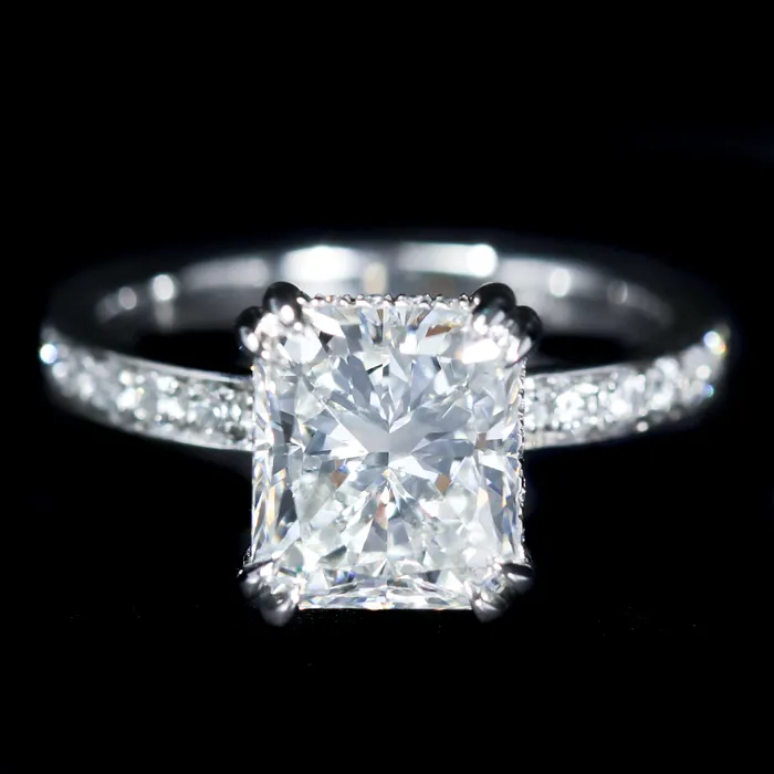JS Simmons Diamond Consultants Rings Platinum GIA 309 Carat Radiant Cut Diamond Engagement Ring