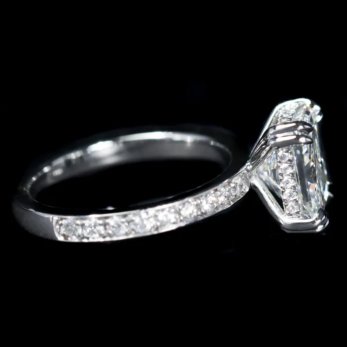 JS Simmons Diamond Consultants Rings Platinum GIA 309 Carat Radiant Cut Diamond Engagement Ring