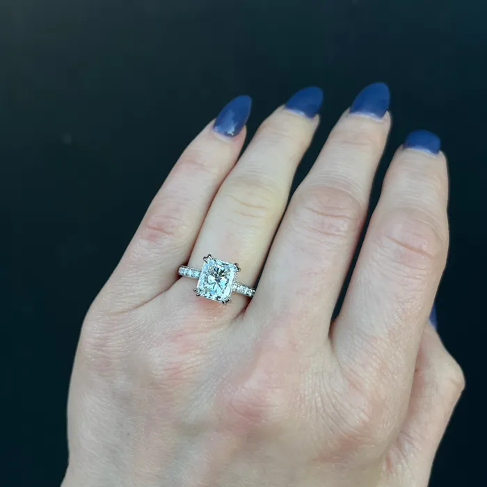 JS Simmons Diamond Consultants Rings Platinum GIA 309 Carat Radiant Cut Diamond Engagement Ring