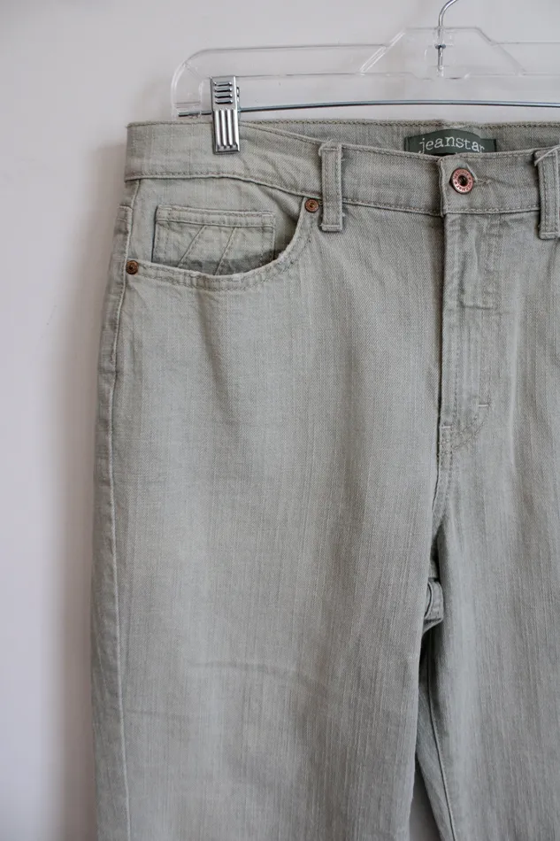 Jeanstar Necklaces Jeanstar Light Matcha Green Wide Leg Denim Capri 12