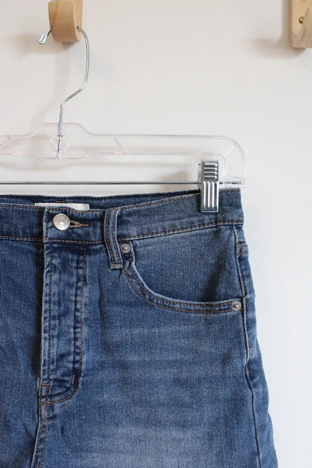 Jessica Simpson Jessica Simpson Denim Infinite High Wasit Ripped Shorts 28 Earrings