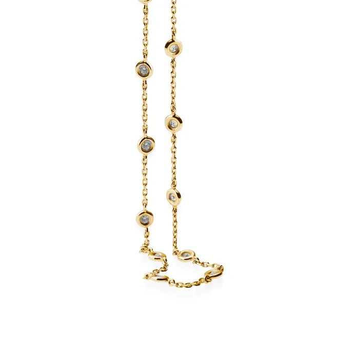 John Atencio Necklaces Paloma Confetti 18 Diamond Station Necklace