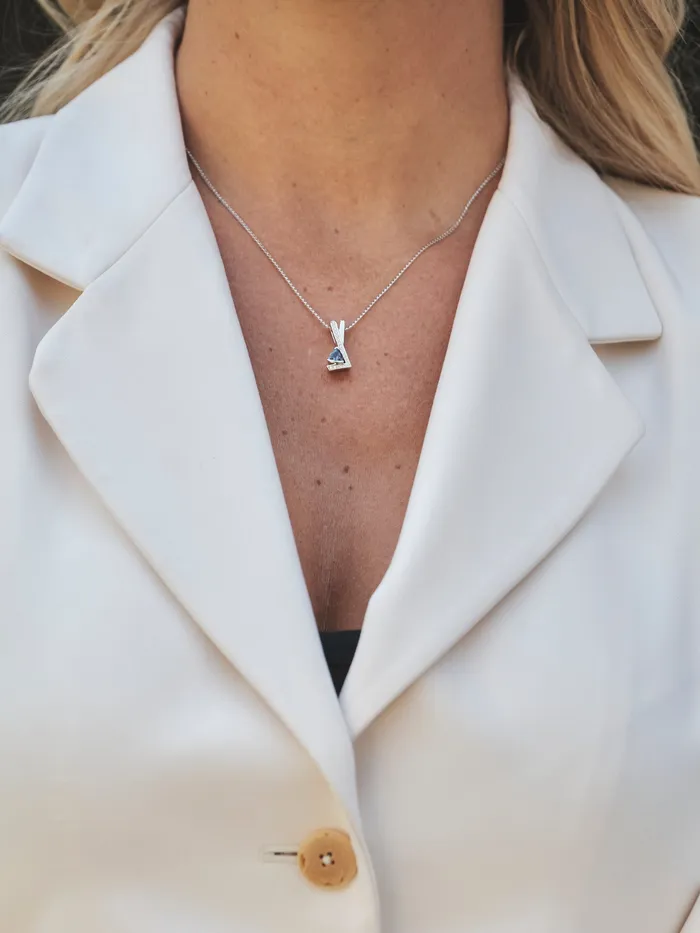John Atencio Pinnacle Small Gemstone Pendant Necklace with Pave Diamonds Necklaces