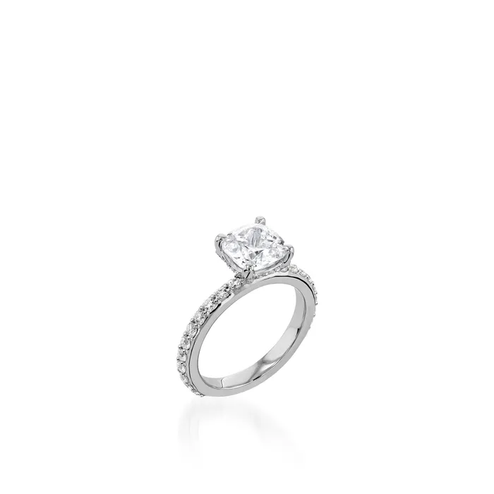 John Atencio Rings Duchess Cushion Yellow Gold Engagement Ring