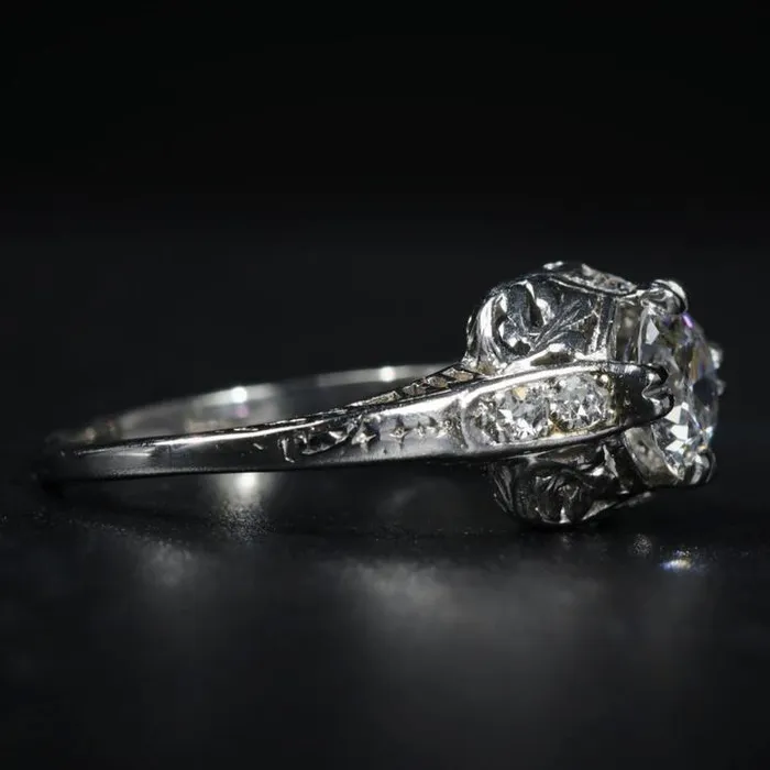 Jordan Clines Rings Art Deco Platinum 072 Carat Old European Cut Diamond Engagement Ring Jordan Clines Rings Art Deco Platinum 072 Carat Old European Cut Diamond Engagement Ring