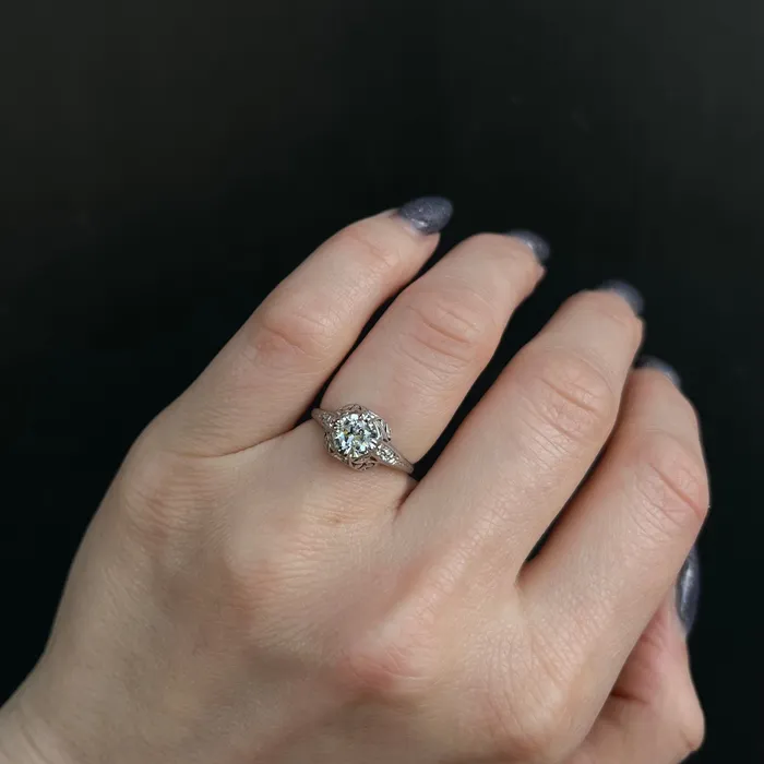Jordan Clines Rings Art Deco Platinum 072 Carat Old European Cut Diamond Engagement Ring Jordan Clines Rings Art Deco Platinum 072 Carat Old European Cut Diamond Engagement Ring