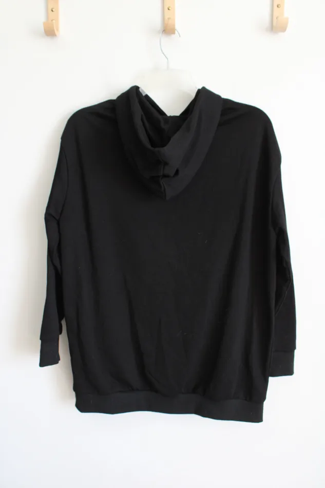Jubilee Thrift Cider Iconic Mess Black Graphic Oversized Hoodie XS Rings