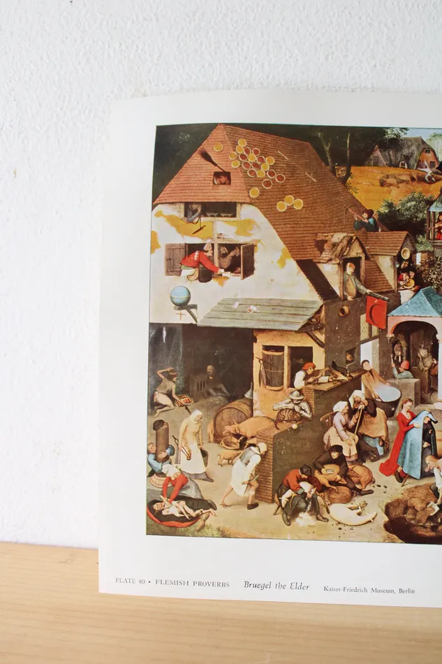 Jubilee Thrift Earrings Flemish Proverbs Bruegel the Elder KaiserFredrich Museum Berlin Print