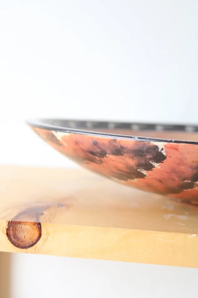 Jubilee Thrift Earrings Hand Painted African Safari Large Bowl