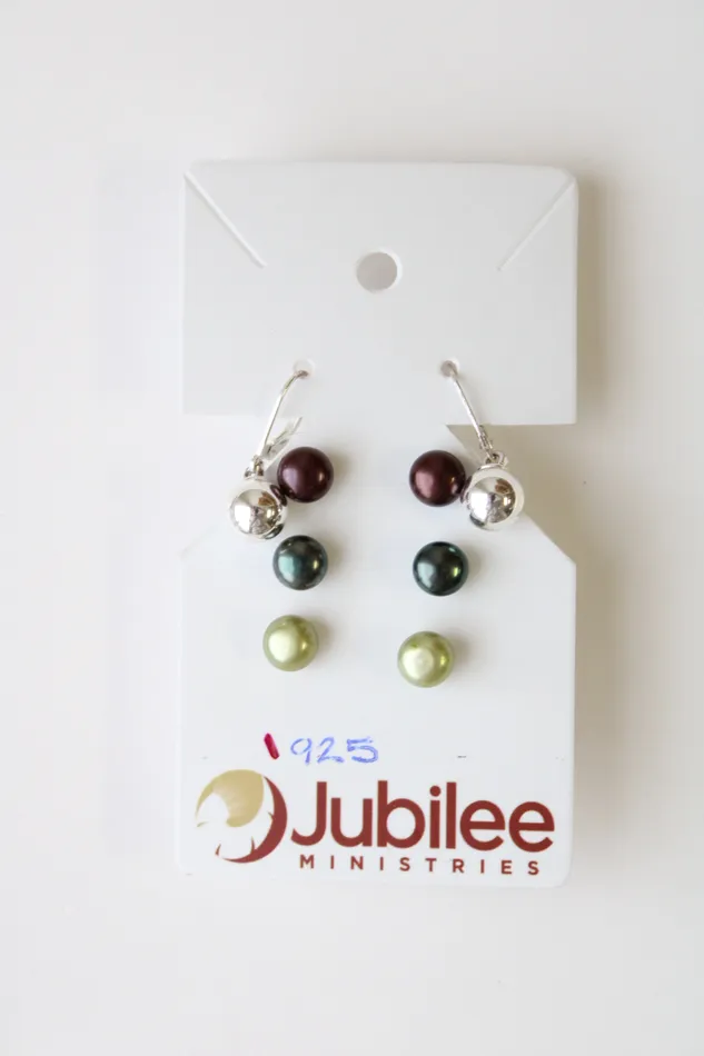 Jubilee Thrift Earrings MultiColored Genuine Pearl Stud Earrings
