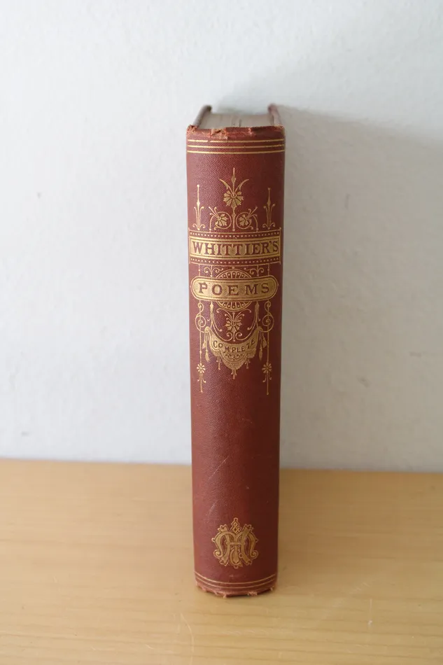 Jubilee Thrift Earrings Whittiers Poems Complete 1880 Edition By John Greenleaf Whittier