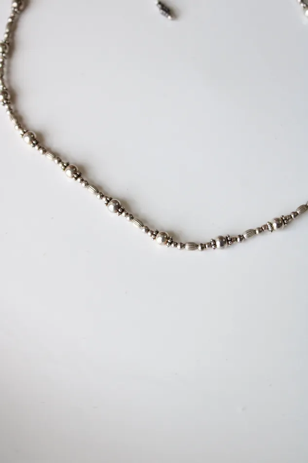 Jubilee Thrift Sterling Silver Beaded Necklace Necklaces