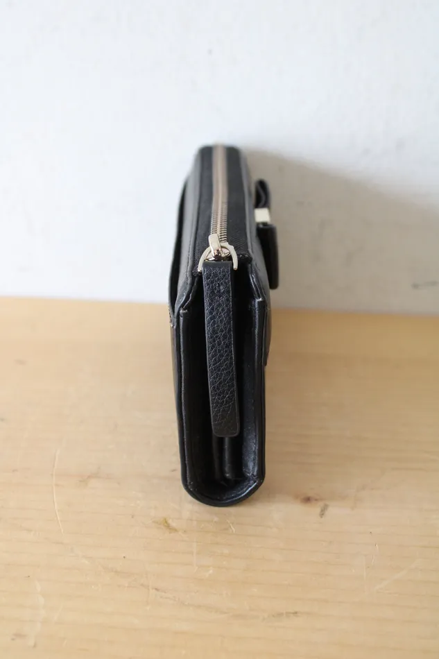 Kate Spade Kate Spade Nisha Renny Drive Black Leather Accordion Wallet Rings
