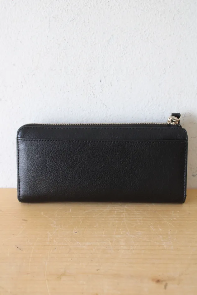 Kate Spade Kate Spade Nisha Renny Drive Black Leather Accordion Wallet Rings