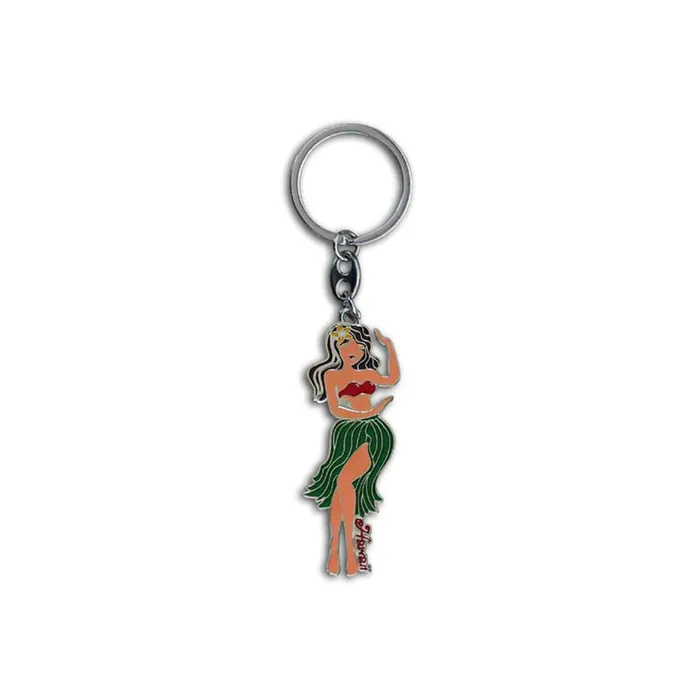 KCCOMPANY Earrings Hula Girl Metal KeychainFob
