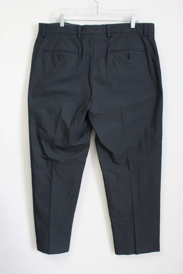 Kirkland Signature Kirkland Black Blue Patterned Dress Pants 38X30 Rings