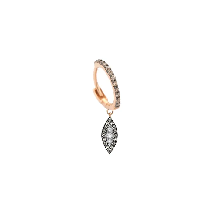 Kismet by MILKA Earrings Almond Eye Dangling Hoop Earring
