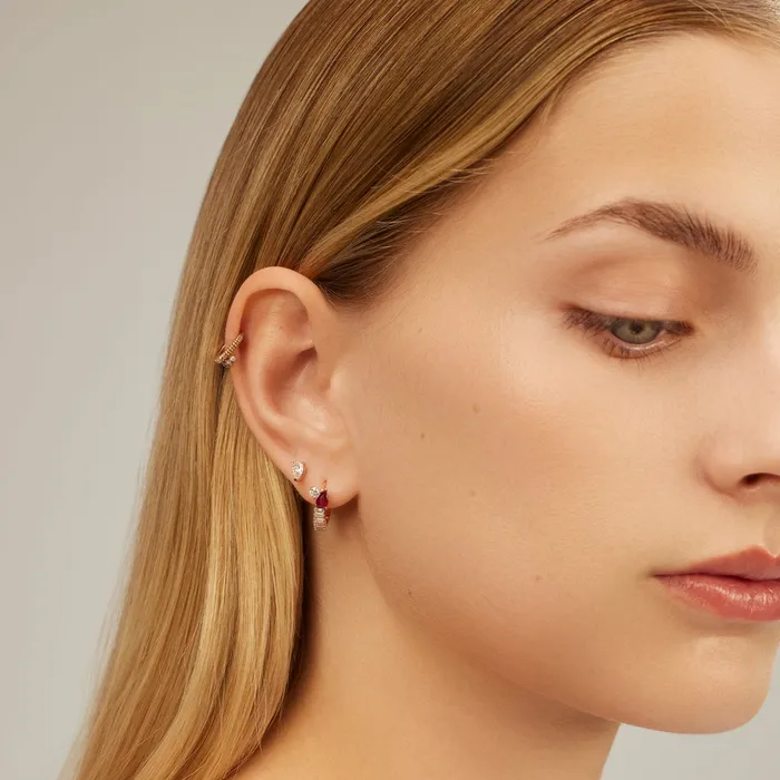Kismet by Milka Earrings Mila Hoop Piercing