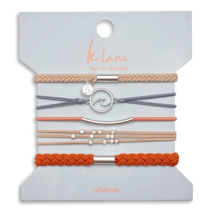 KLANI Bracelets Klani Celebrate Wrist and Hair Tie Bracelet Set 5 Pieces
