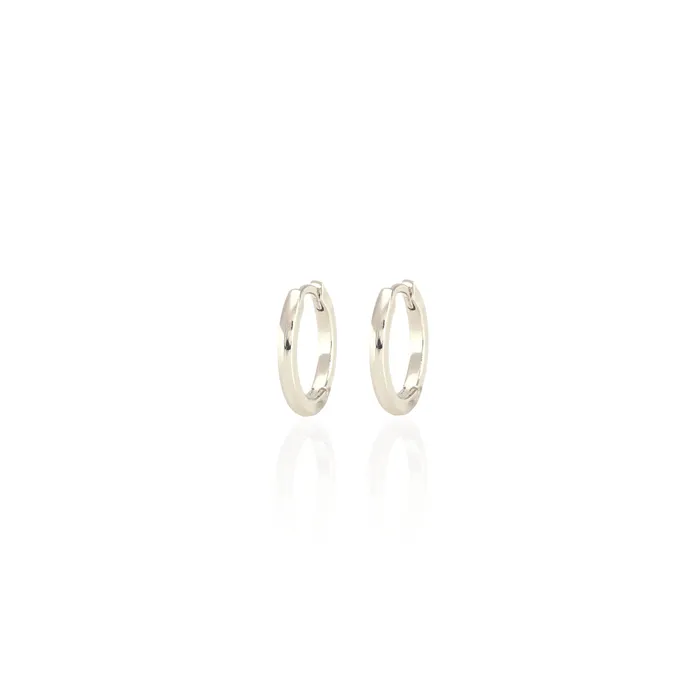 Kris Nations Classic 12mm Hinged Huggie Hoop Earrings Earrings Kris Nations Classic 12mm Hinged Huggie Hoop Earrings Earrings