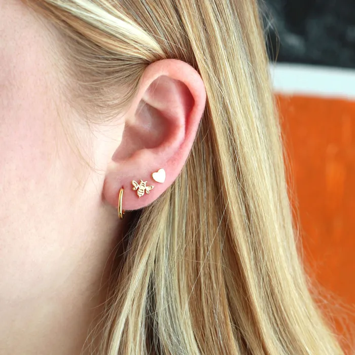 Kris Nations Classic 12mm Hinged Huggie Hoop Earrings Earrings Kris Nations Classic 12mm Hinged Huggie Hoop Earrings Earrings