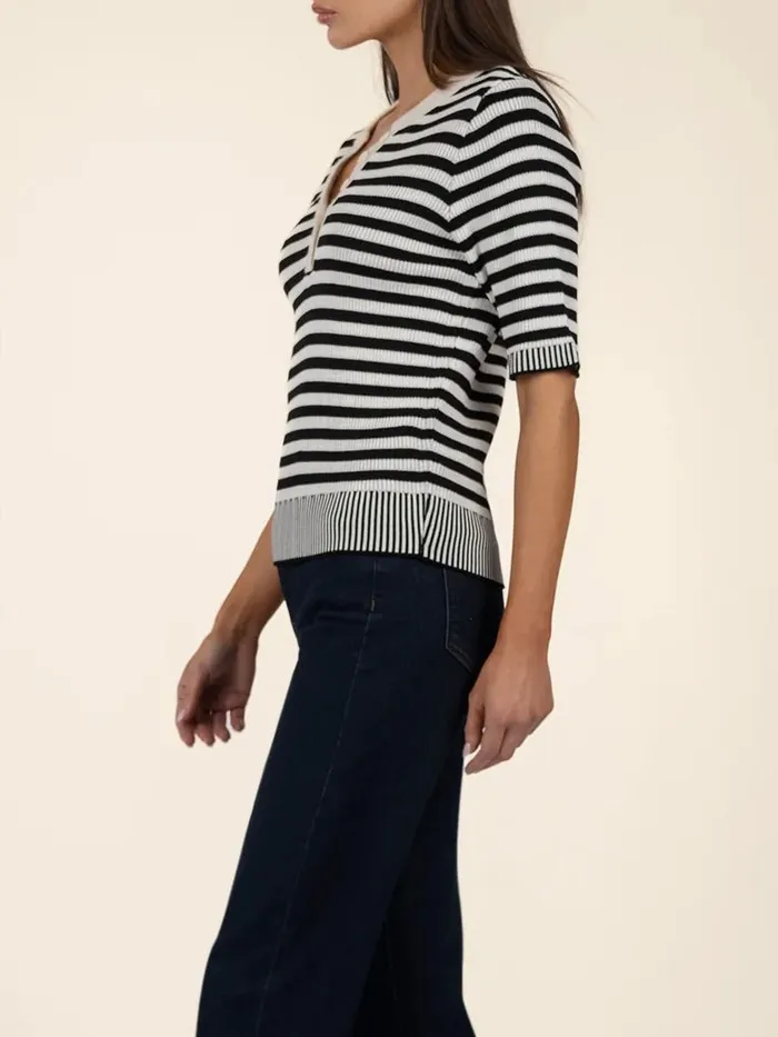 Kut from the Kloth Alora Knit Top Kut Jeans Swat Fame Inc Earrings