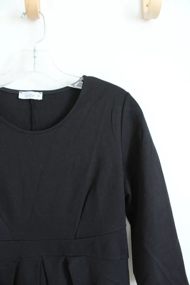 La Clef La Clef Black ThreeQuarter Sleeve Dress M Rings