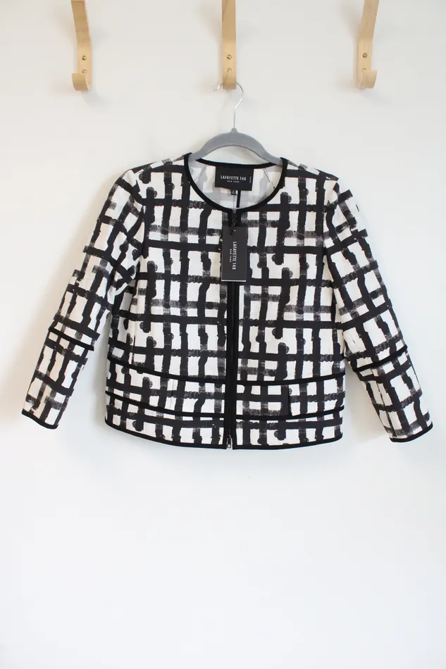Lafayette 148 Necklaces NEW Lafayette 148 New York White Multi Black Patterned Light Jacket 4 Petite Lafayette 148 Necklaces NEW Lafayette 148 New York White Multi Black Patterned Light Jacket 4 Petite