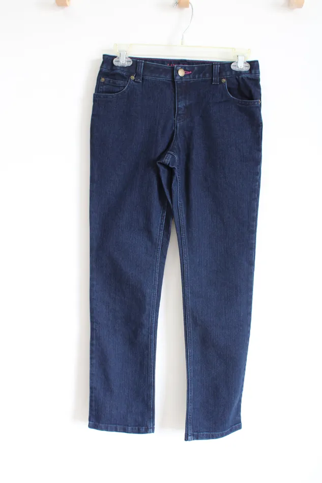 Lands End Earrings Lands End Pencil Leg Dark Wash Jeans 12