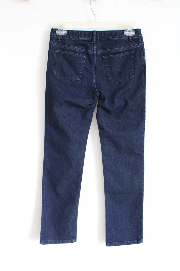 Lands End Earrings Lands End Pencil Leg Dark Wash Jeans 12
