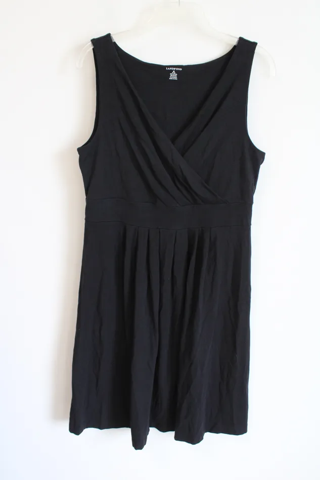 Lands End Rings Lands End Black Cotton Blend Dress M