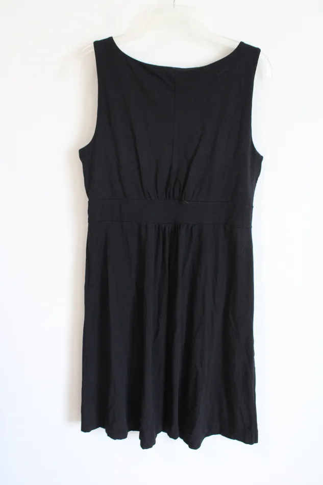Lands End Rings Lands End Black Cotton Blend Dress M
