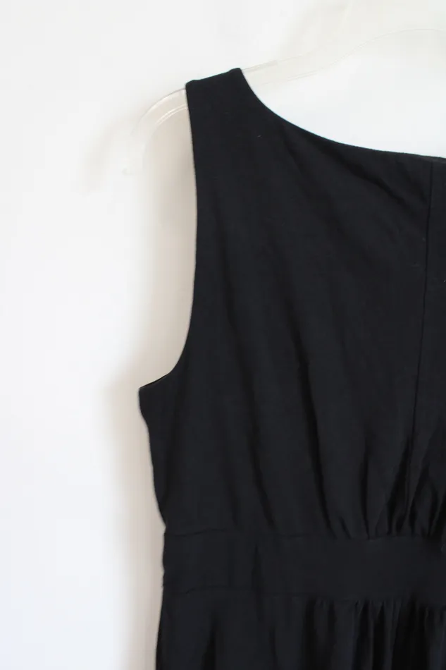 Lands End Rings Lands End Black Cotton Blend Dress M