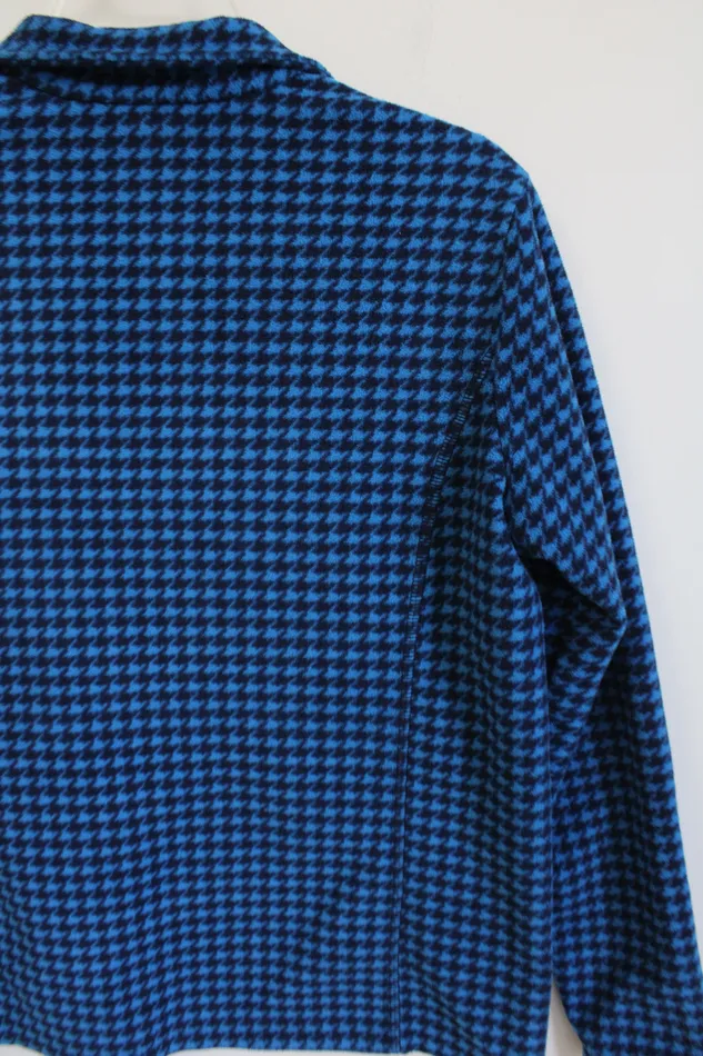 Lands End Rings Lands End Blue Patterned Quarter Zip Fleece S