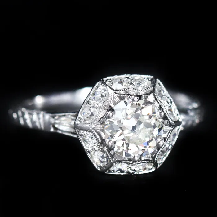 Larry Rayburn Inc Rings Art Deco 065 Carat Old European Cut Diamond Engagement Ring Larry Rayburn Inc Rings Art Deco 065 Carat Old European Cut Diamond Engagement Ring