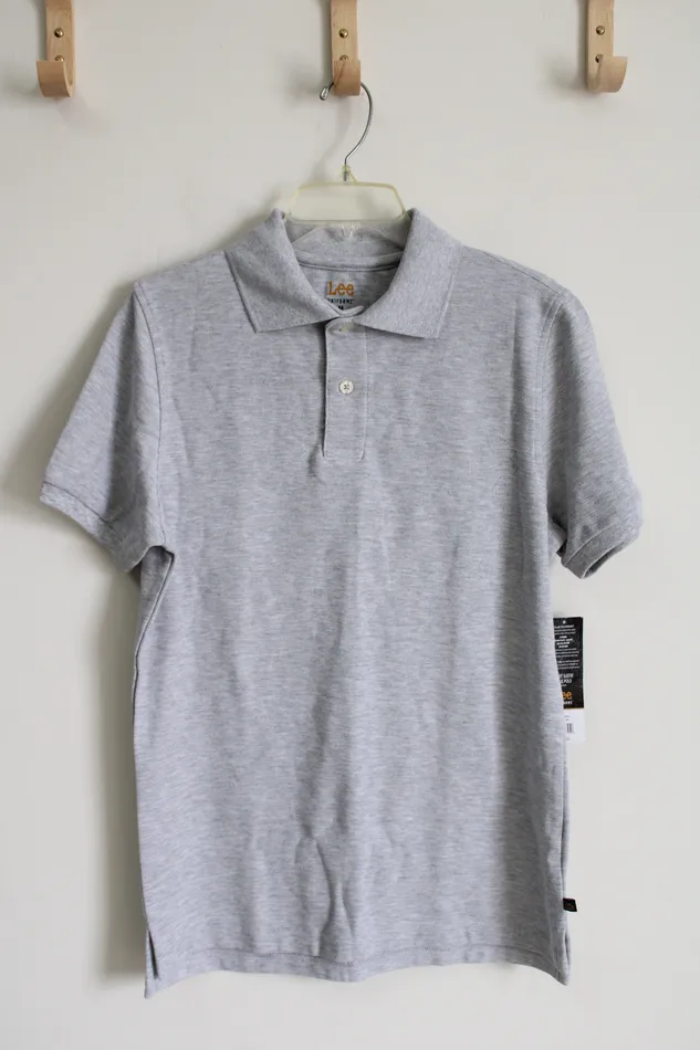 Lee NEW Lee Gray Polo Uniforms Shirt M Earrings