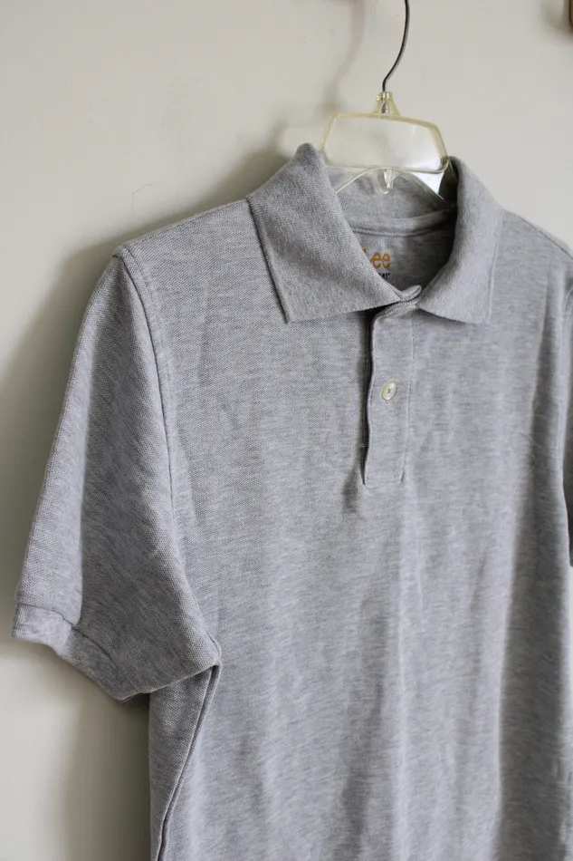 Lee NEW Lee Gray Polo Uniforms Shirt M Earrings