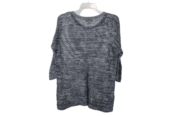 Liz Claiborne Liz Claiborne Blue Knit Top M Rings