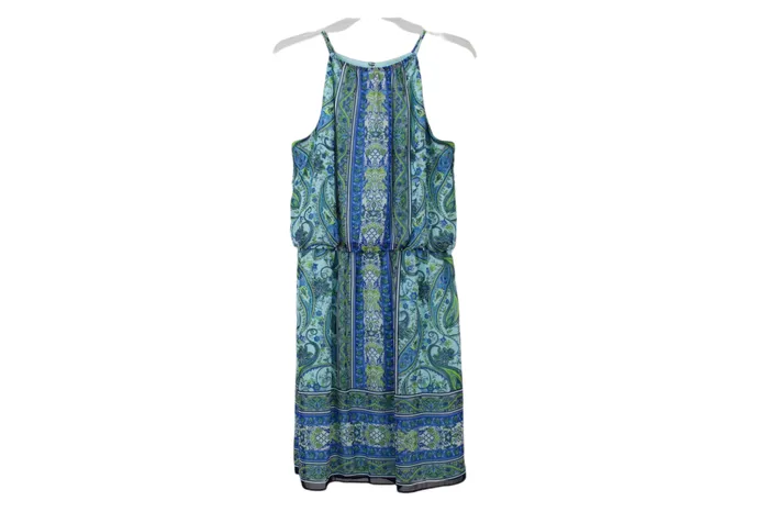 London Times Rings London times Blue Green Paisley Dress 8