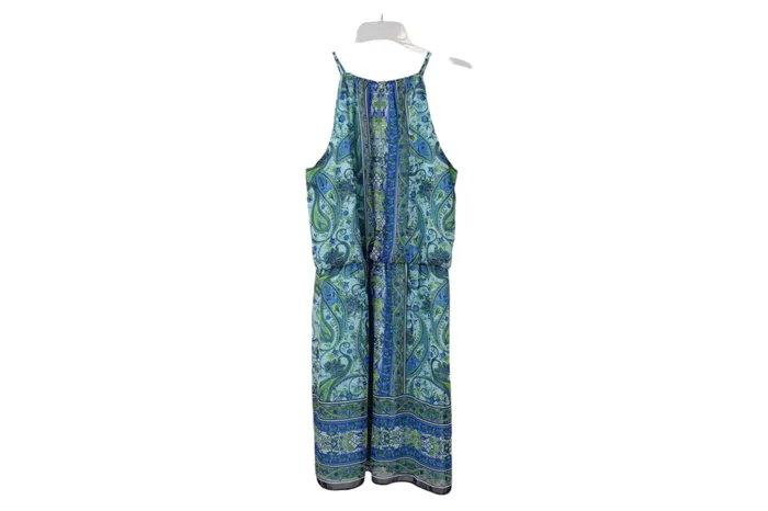 London Times Rings London times Blue Green Paisley Dress 8